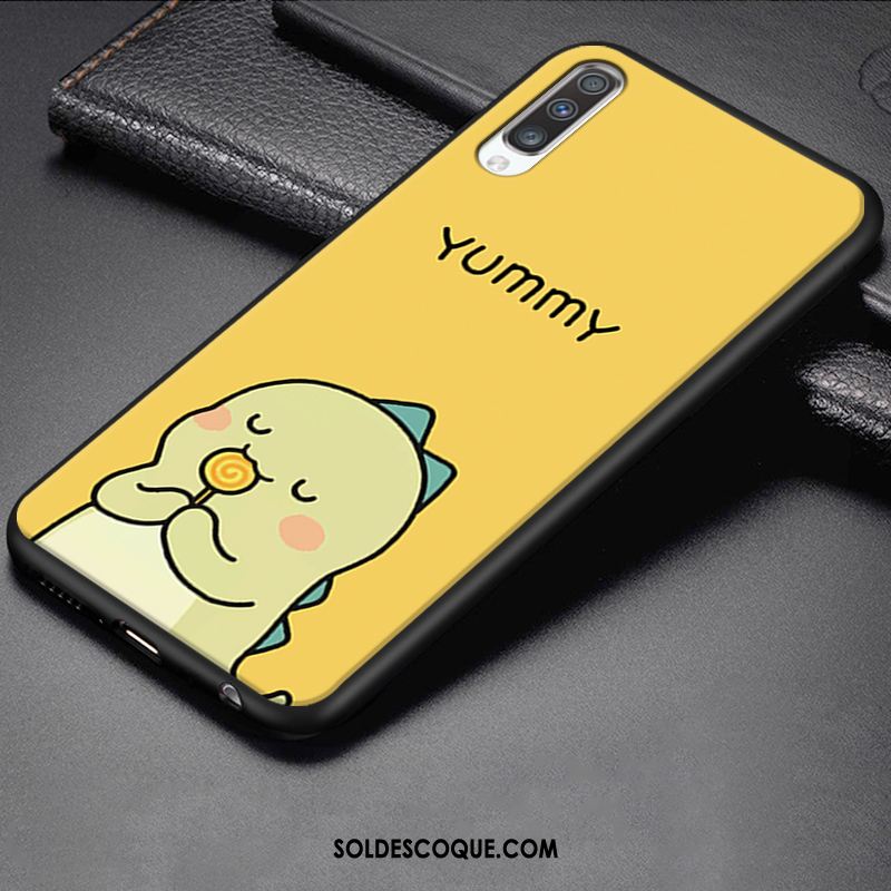 Coque Samsung Galaxy A70 Charmant Creatif Telephone Portable Dessin Anime Jaune Soldes