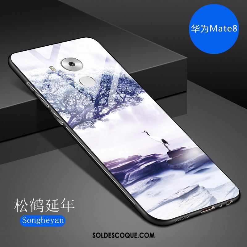 Coque Huawei Mate 8 Personnalité Fluide Doux Téléphone Portable Vert Miroir Pas Cher