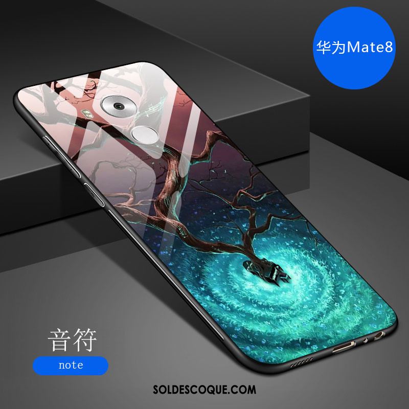 Coque Huawei Mate 8 Personnalité Fluide Doux Téléphone Portable Vert Miroir Pas Cher