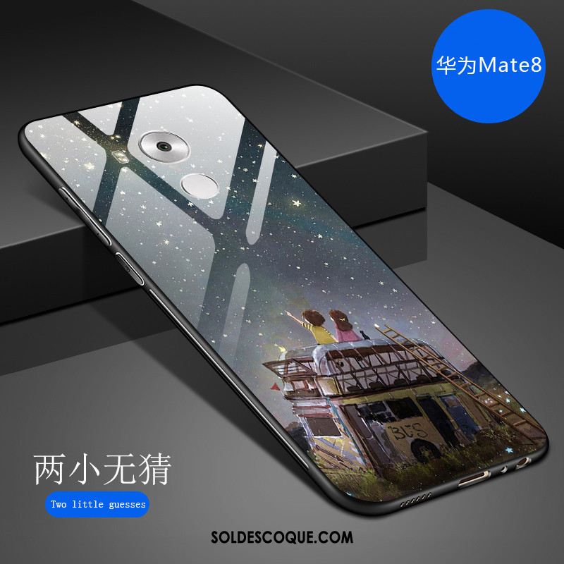 Coque Huawei Mate 8 Personnalité Fluide Doux Téléphone Portable Vert Miroir Pas Cher