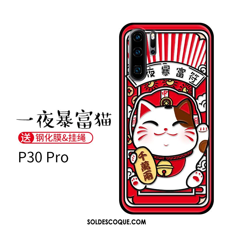 Coque Huawei P30 Pro Tout Compris Dessin Animé Téléphone Portable Protection Rouge Pas Cher