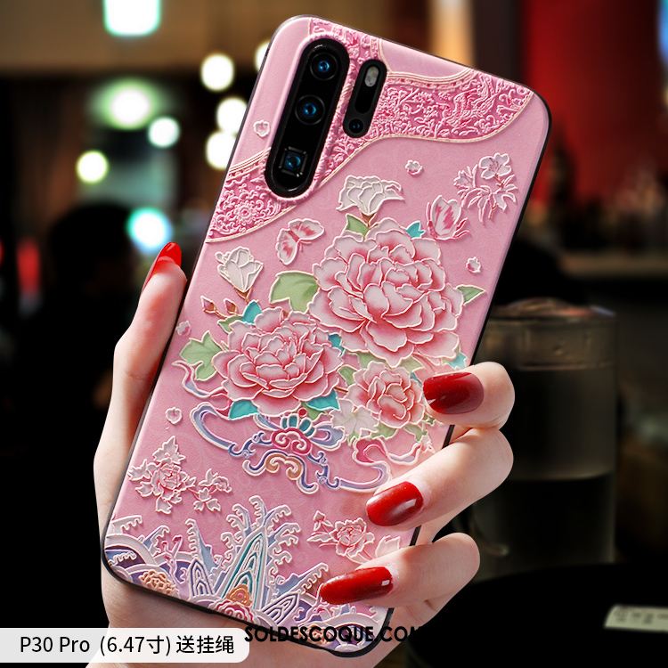 Coque Huawei P30 Pro Étui Ornements Suspendus Délavé En Daim Tendance Personnalité Pas Cher