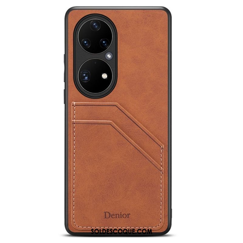 Coque Huawei P50 Pro Porte Cartes Double Fentes Denior