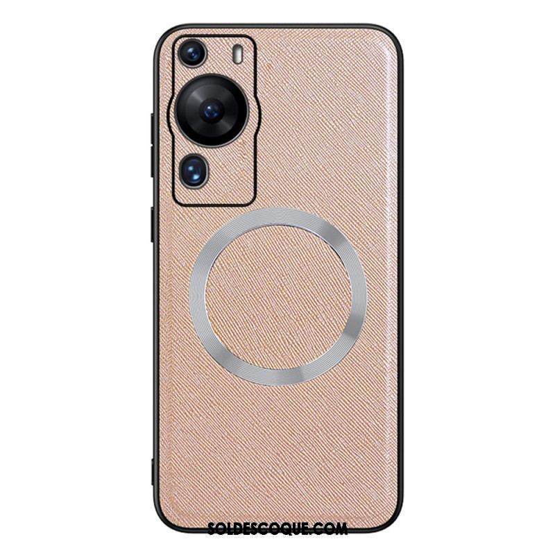 Coque Huawei P60 Pro Simili Cuir Compatible Magsafe