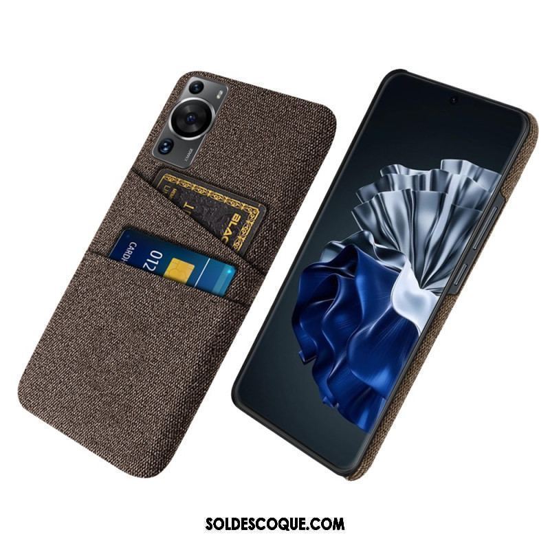 Coque Huawei P60 Pro Tissu Porte-Cartes