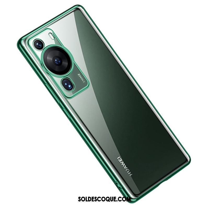 Coque Huawei P60 Pro Transparente Rebords Style Métal SULADA