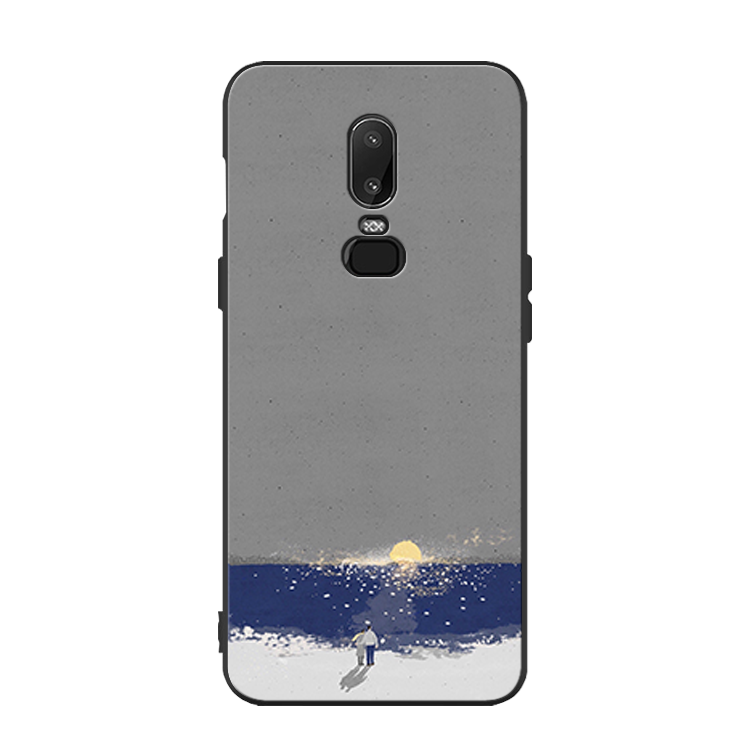 Coque Oneplus 6 Protection Ciel Étoilé Noir Gris Incassable Housse Pas Cher