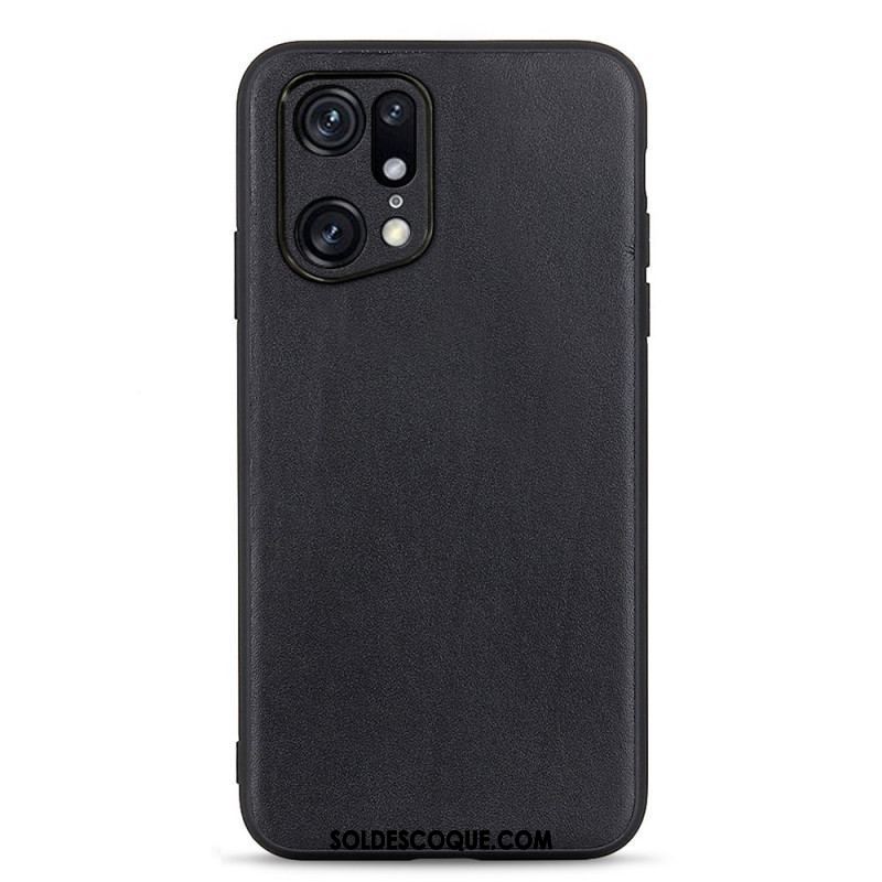 Coque Oppo Find X5 Pro Véritable Cuir