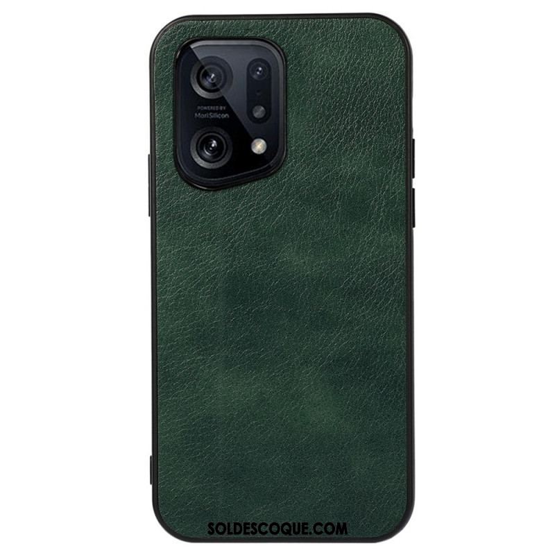 Coque Oppo Find X5 Style Cuir Litch