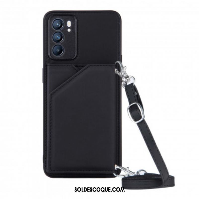 Coque Oppo Reno 6 5G Bandoulière Porte-cartes