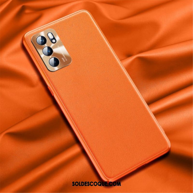 Coque Oppo Reno 6 5G Effet Cuir Prestige