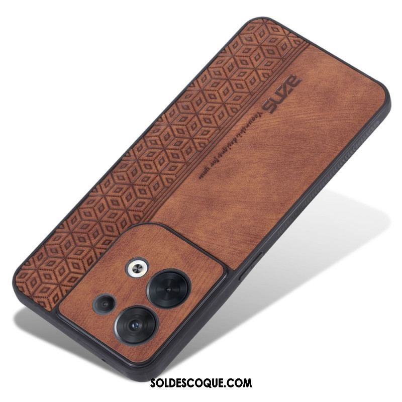 Coque Oppo Reno 8 Effet Cuir AZNS