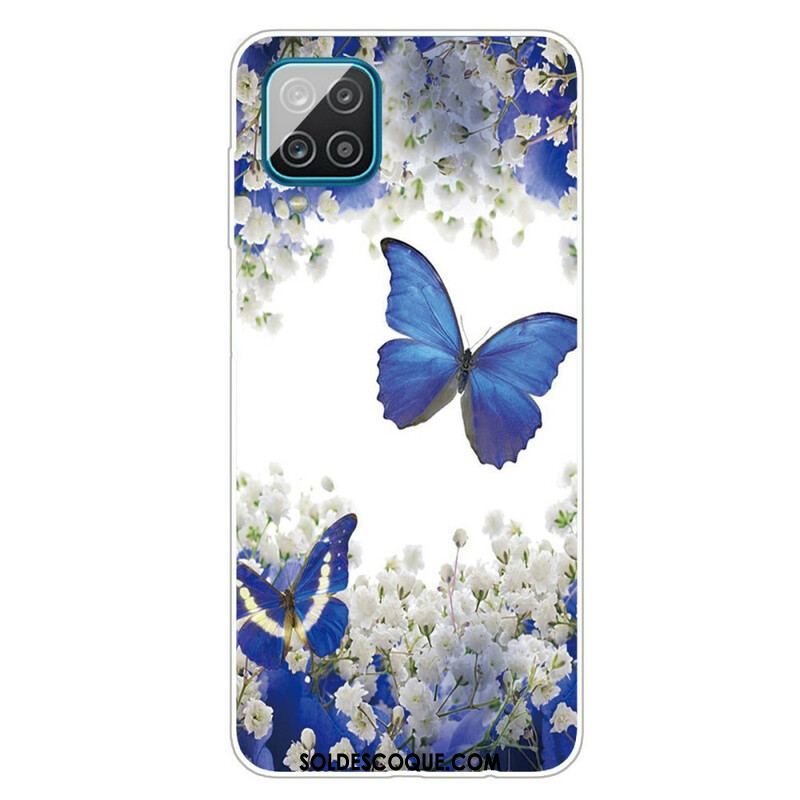 Coque Samsung Galaxy A12  / M12 Papillons Design