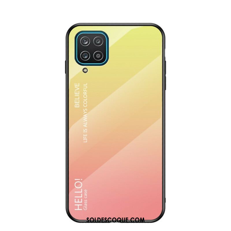 Coque Samsung Galaxy A12 / M12 Verre Trempé Hello