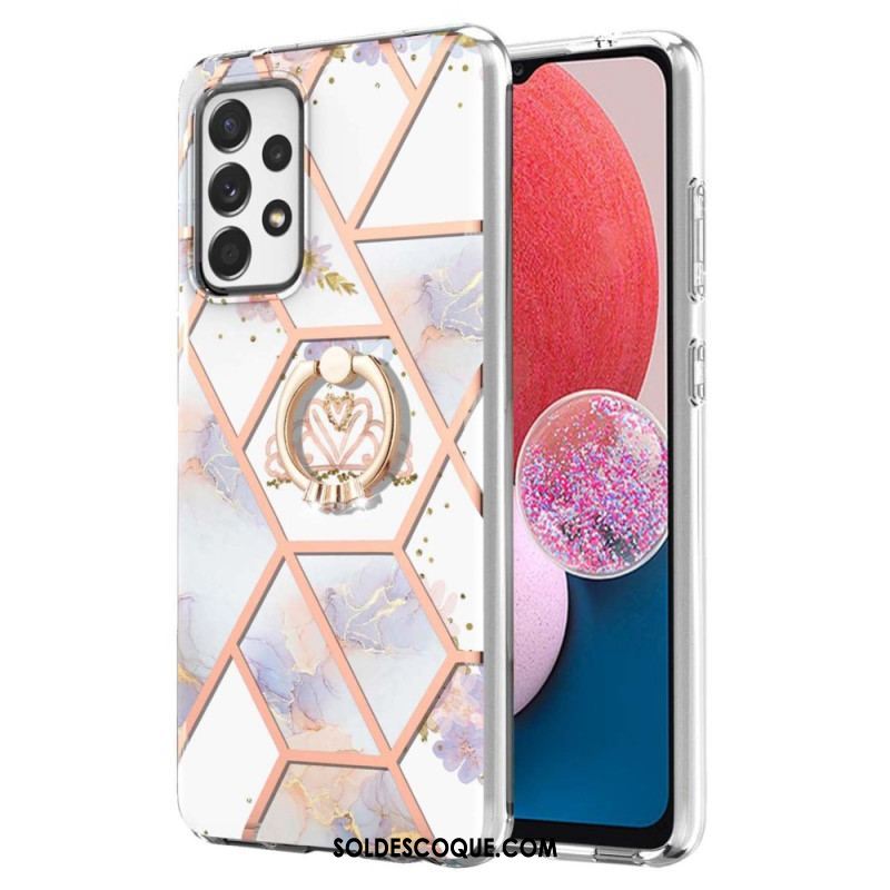 Coque Samsung Galaxy A13 Fleurs Anneau-Support