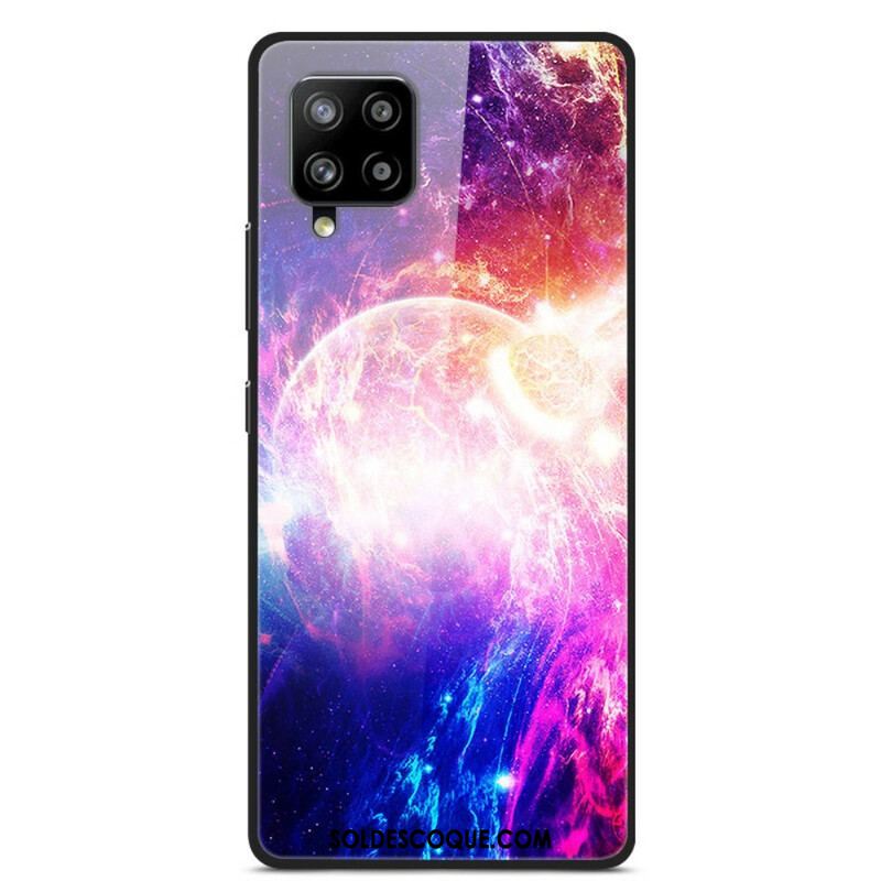 Coque Samsung Galaxy A42 5G Verre et Silicone Planètes en feu