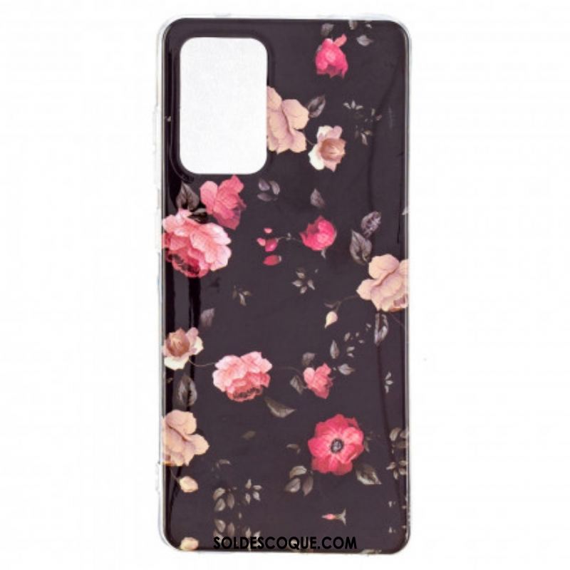 Coque Samsung Galaxy A52 4G / A52 5G / A52s 5G Série Floralies Fluorescente