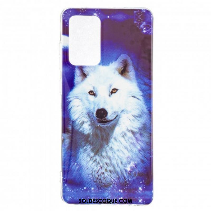 Coque Samsung Galaxy A52 4G / A52 5G / A52s 5G Série Loup Fluorescente