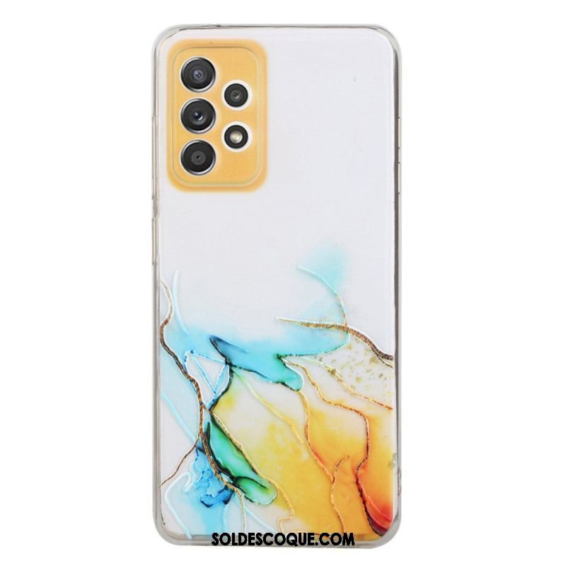 Coque Samsung Galaxy A53 5G Silicone Effet Marbré