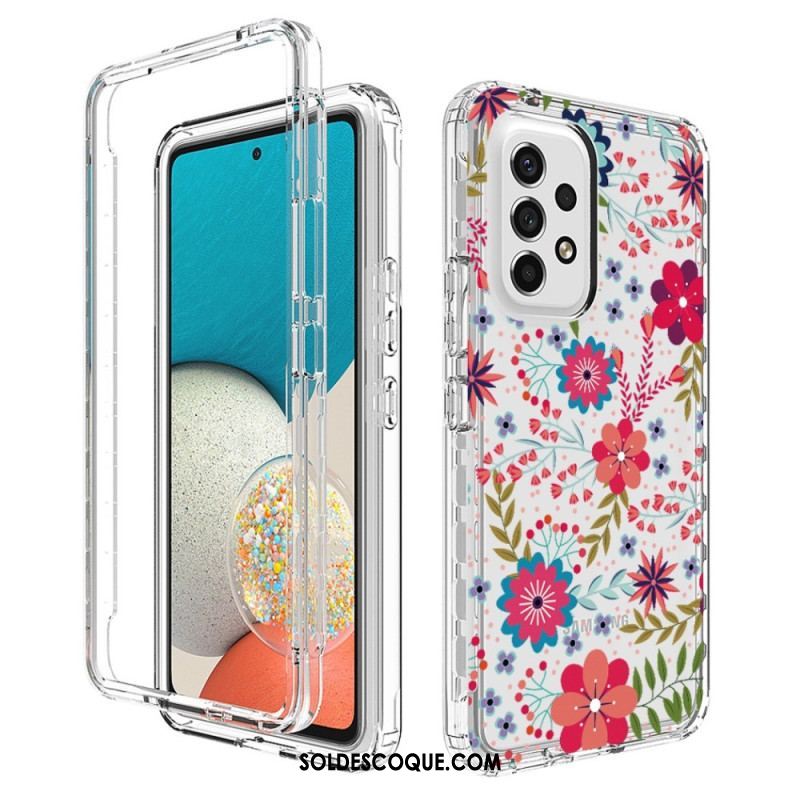 Coque Samsung Galaxy A53 5G Transparente Fleurs