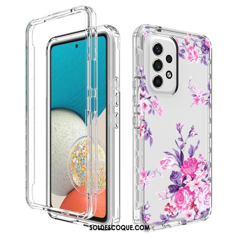 Coque Samsung Galaxy A53 5G Transparente Fleurs