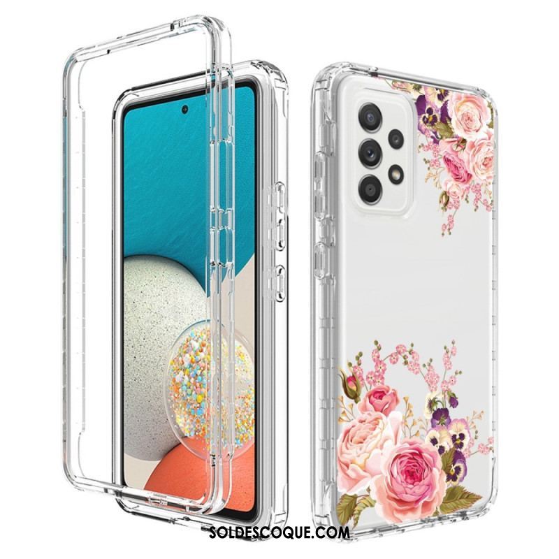 Coque Samsung Galaxy A53 5G Transparente Fleurs