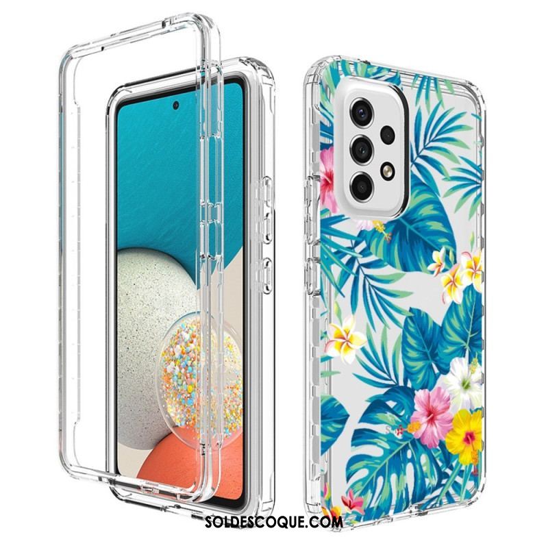 Coque Samsung Galaxy A53 5G Transparente Fleurs