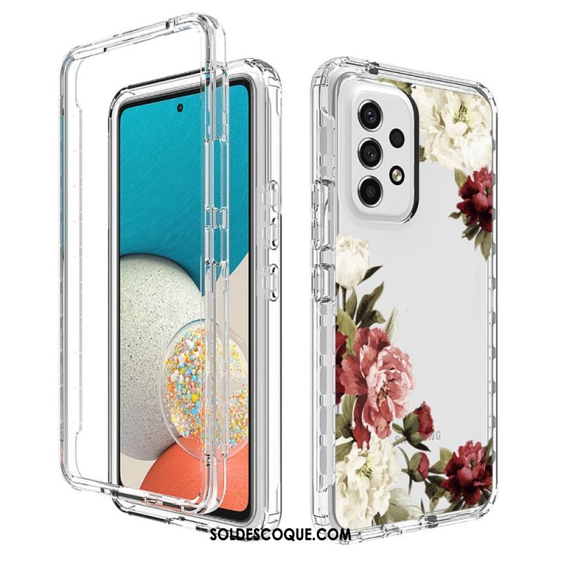 Coque Samsung Galaxy A53 5G Transparente Fleurs