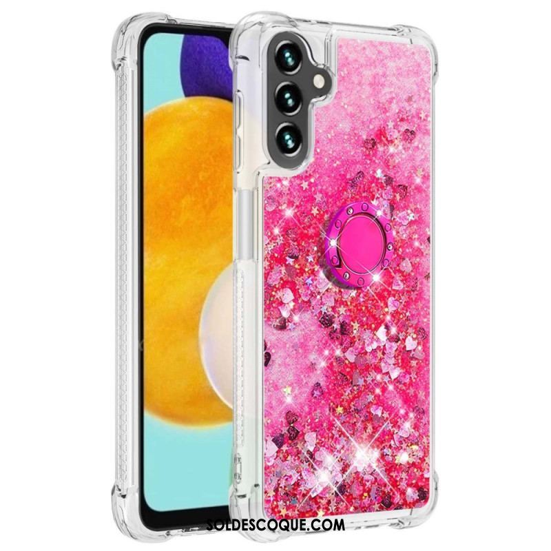 Coque Samsung Galaxy A54 5G Paillettes avec Anneau-Support