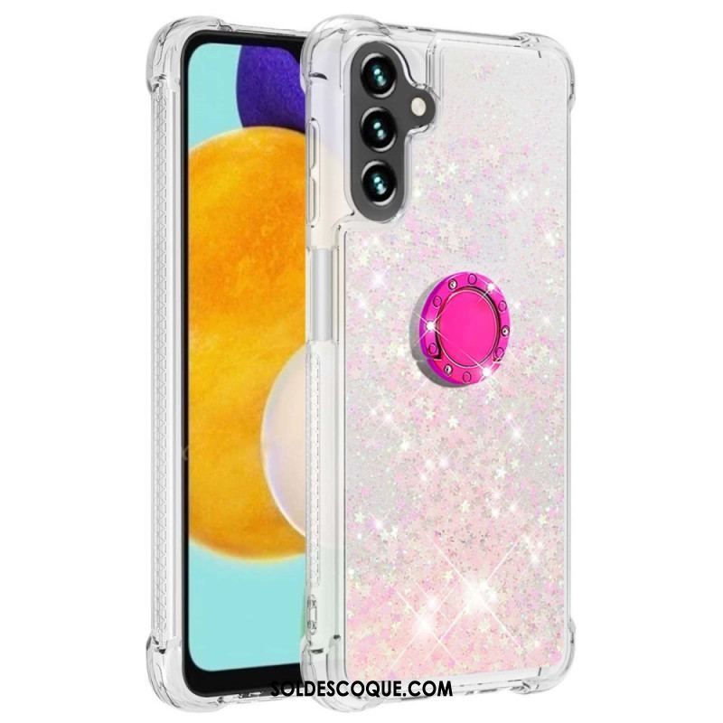 Coque Samsung Galaxy A54 5G Paillettes avec Anneau-Support