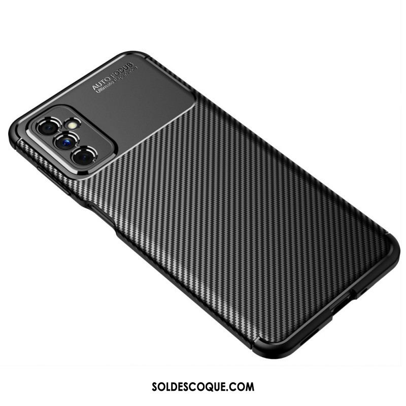 Coque Samsung Galaxy M52 5G Flexible Texture Fibre Carbone