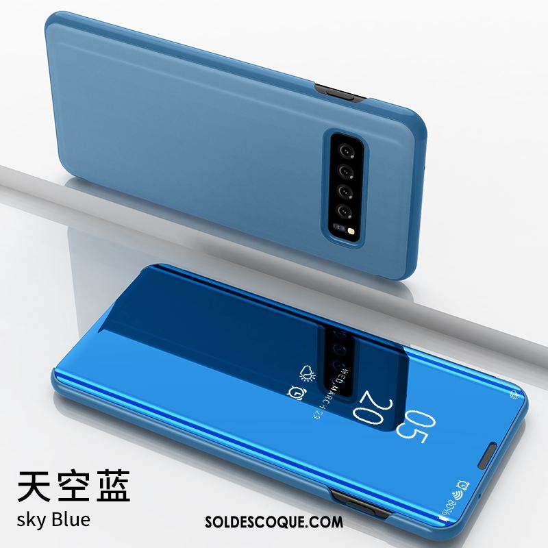 Coque Samsung Galaxy S10+ Tout Compris Personnalité Étui En Cuir Miroir Créatif France