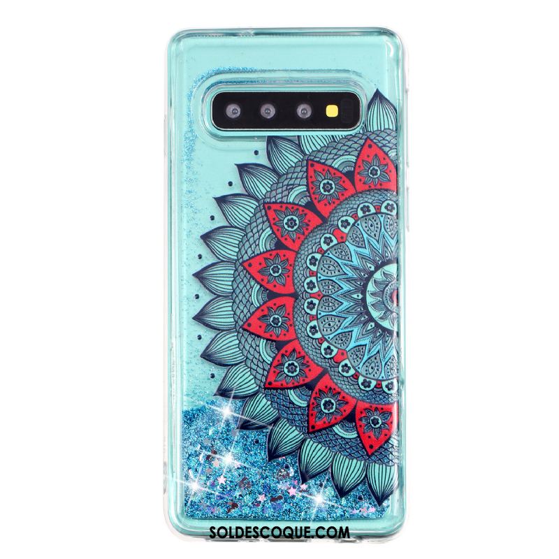 Coque Samsung Galaxy S10+ Étui Protection Quicksand Téléphone Portable Étoile En Vente