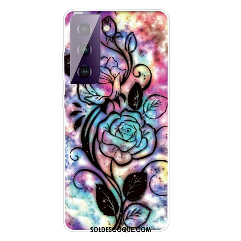 Coque Samsung Galaxy S21 FE Fleurs Graphiques