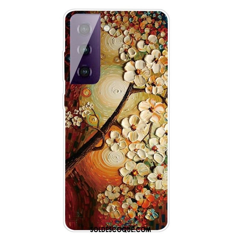 Coque Samsung Galaxy S21 FE Flexible Fleurs