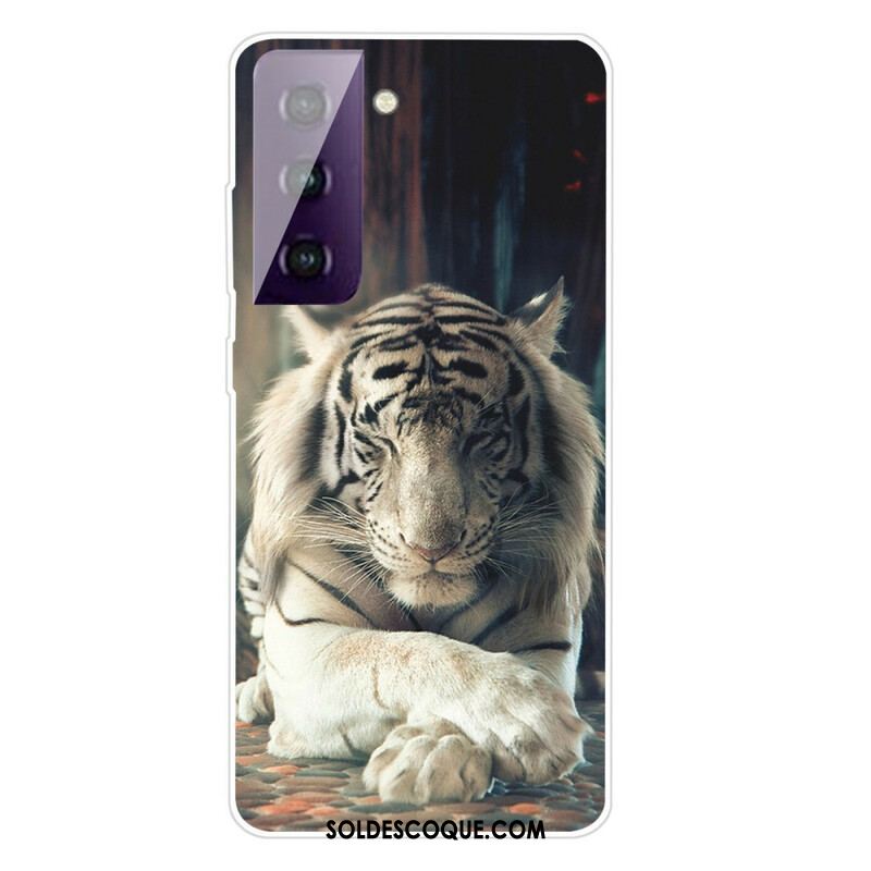 Coque Samsung Galaxy S21 FE Flexible Tigre