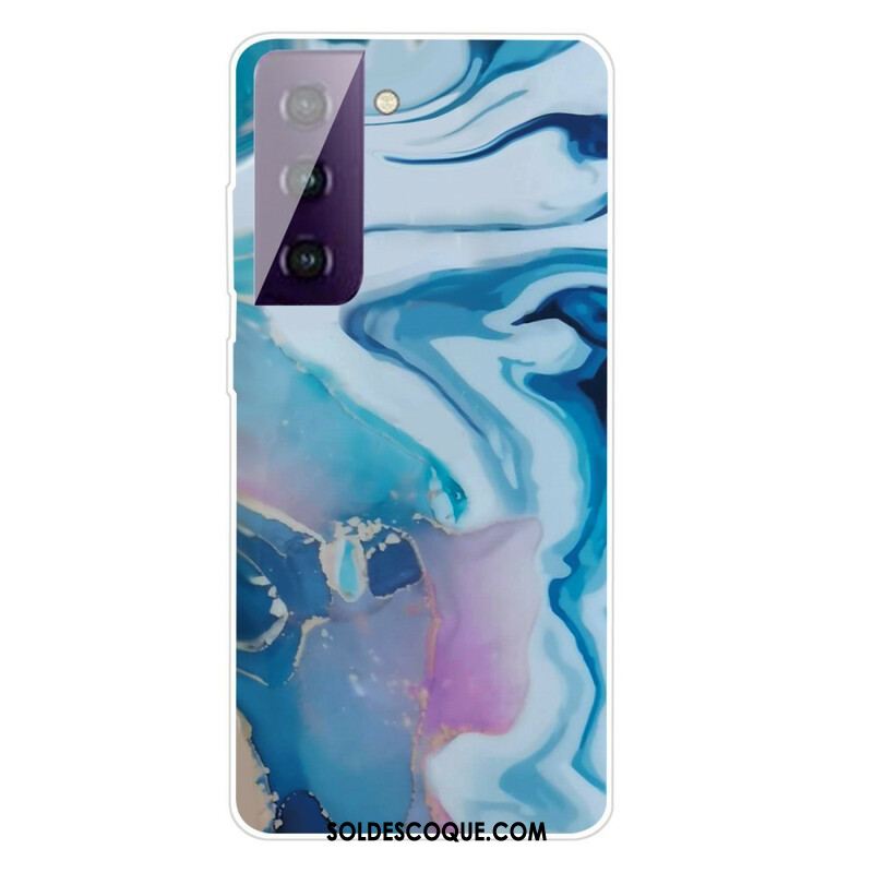 Coque Samsung Galaxy S21 FE Marbre Géométrique Variable