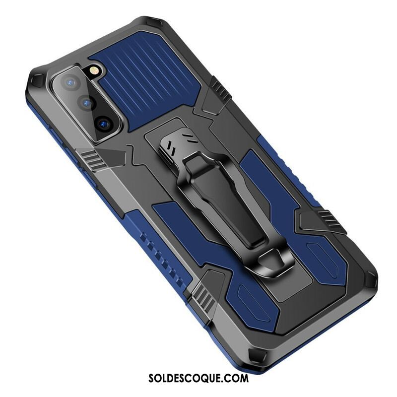 Coque Samsung Galaxy S21 FE Robot avec Pince Ceinture