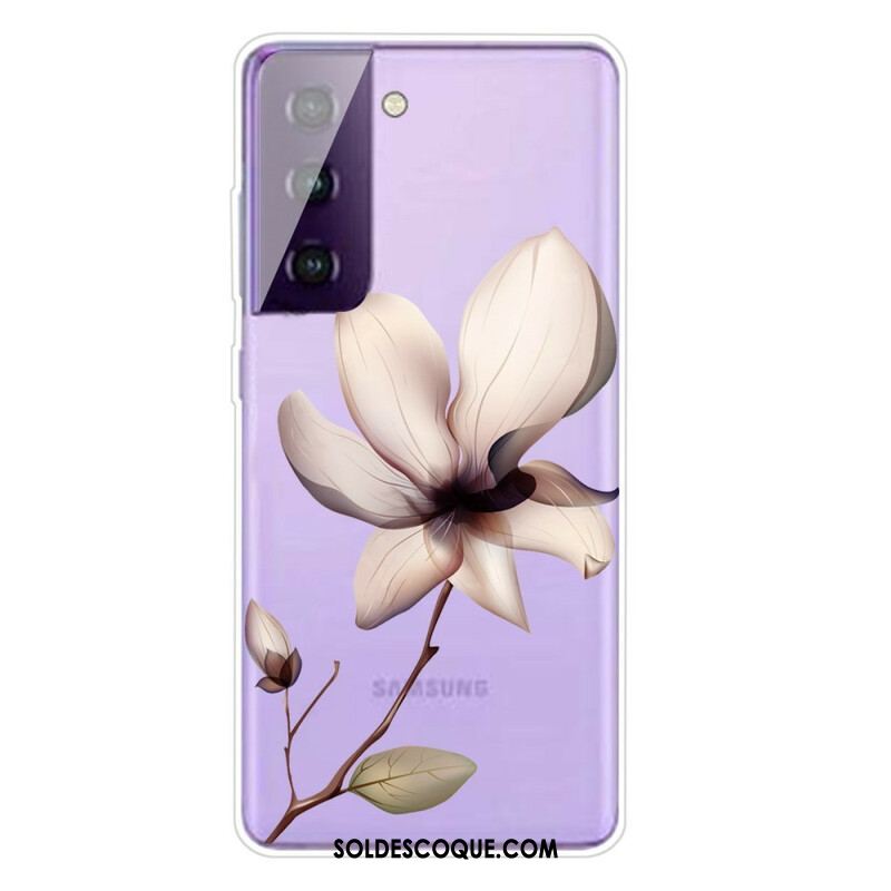 Coque Samsung Galaxy S21 FE Transparente Une Fleur