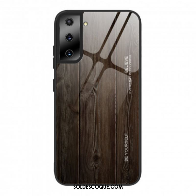 Coque Samsung Galaxy S21 Plus 5G Verre Trempé Design Bois