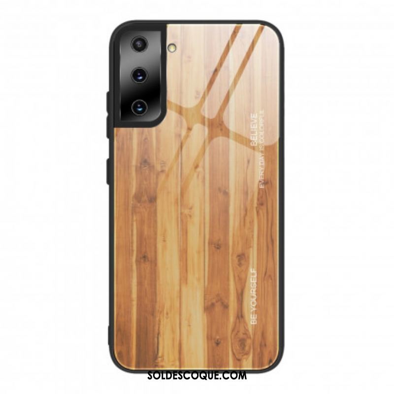 Coque Samsung Galaxy S21 Plus 5G Verre Trempé Design Bois