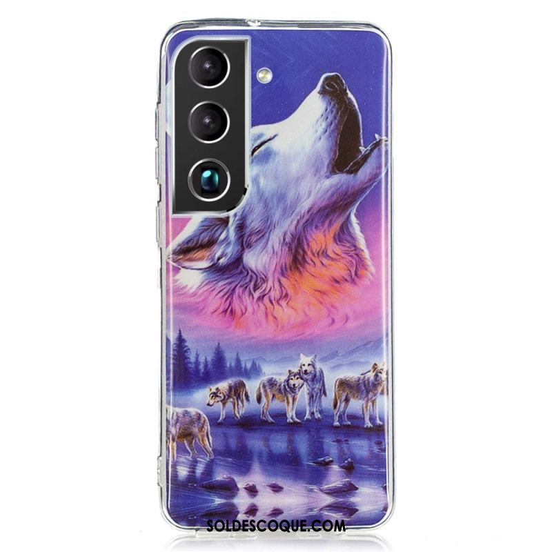 Coque Samsung Galaxy S22 5G Loup Fluorescente