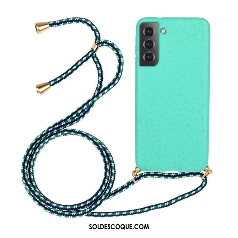 Coque Samsung Galaxy S22 5G Paille de Blé avec Cordon