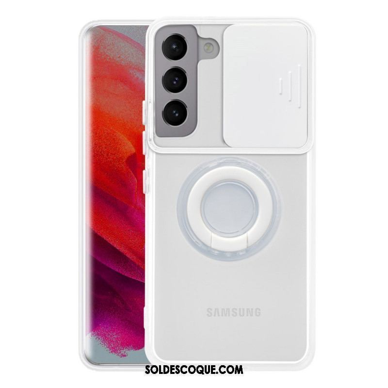 Coque Samsung Galaxy S22 Plus 5G Anneau-Support et Protège-Lentilles