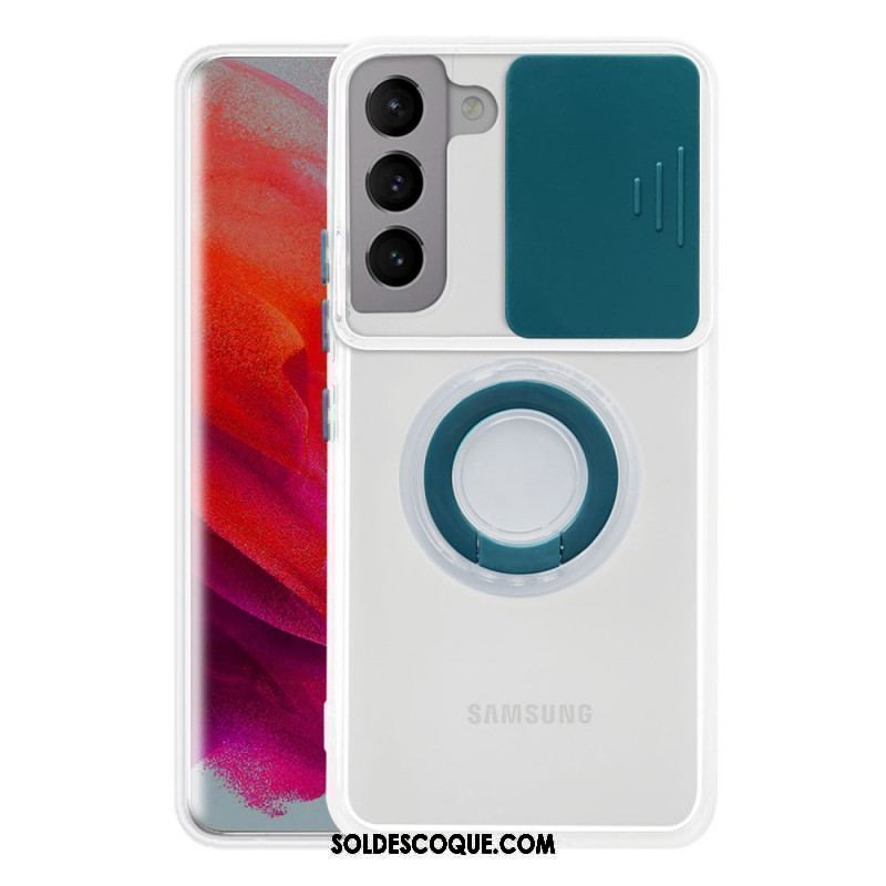 Coque Samsung Galaxy S22 Plus 5G Anneau-Support et Protège-Lentilles