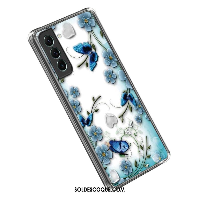 Coque Samsung Galaxy S23 Plus 5G Transparente Fleurs