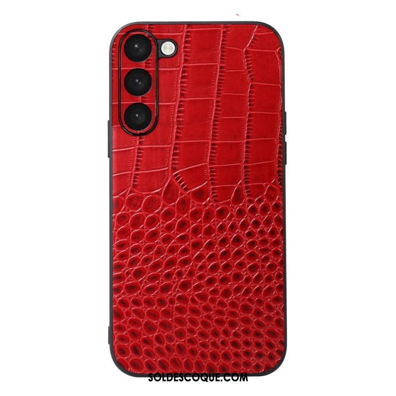 Coque Samsung Galaxy S23 Plus 5G Vrai Cuir Style Crocodile