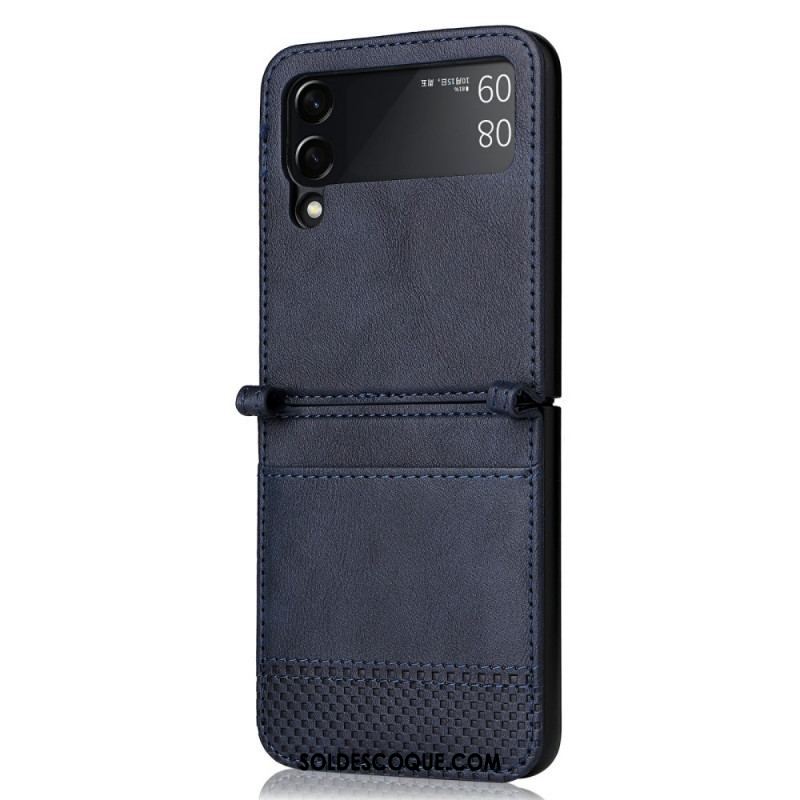 Coque Samsung Galaxy Z Flip 3 5G Style Cuir Vintage Porte-Carte