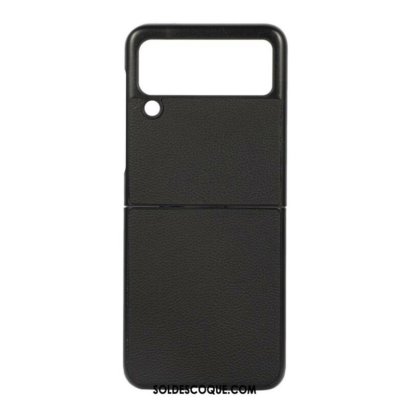 Coque Samsung Galaxy Z Flip 3 5G Véritable Cuir Litchi