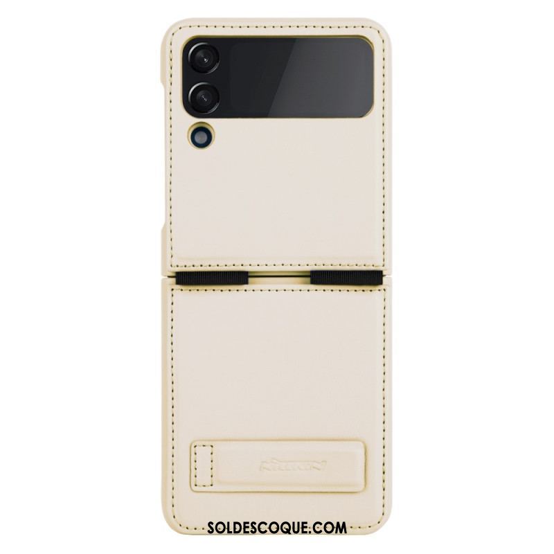 Coque Samsung Galaxy Z Flip 4 Cuir et Support NILLKIN